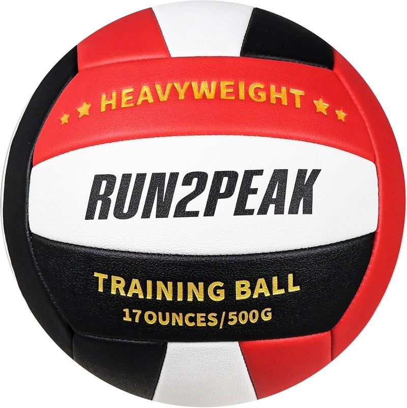 RUN2PEAK Setter Training Volleyball Official Size 5 Volleyballs Heavy Weight Ball PU Practice Volley Balls for Indoor Rebounder Equipment Setters Weighted Volleyball Setting Trainer - Image 1